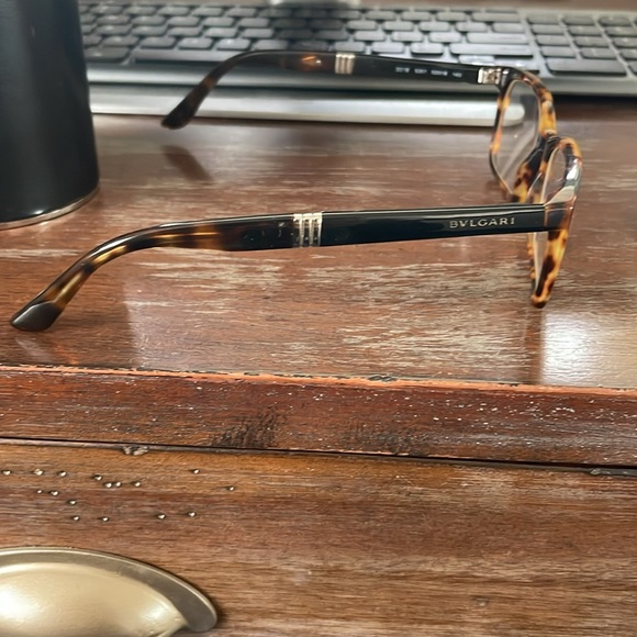 Bulgari 3018 5251 Havana clear brown tortoise eyeglasses with round black case - Picture 14 of 16